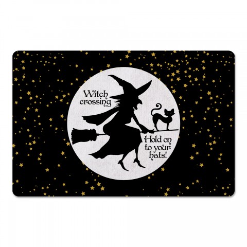 Witch on broom 27x18 Floor Mat