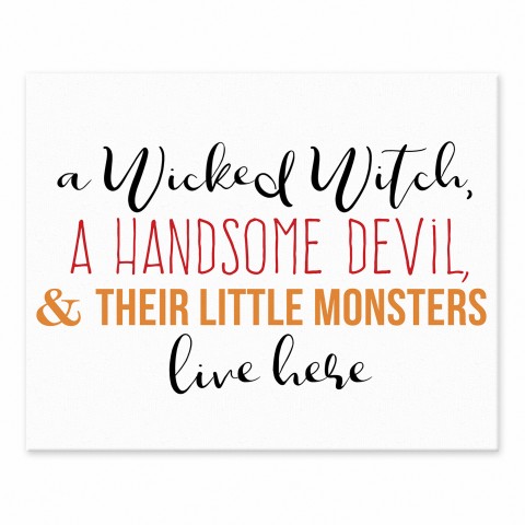 A Wicked Witch Handsome Devil 8x10 Tabletop Canvas