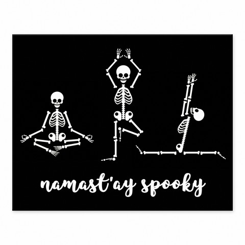 Namastay Skeletons 8x10 Tabletop Canvas