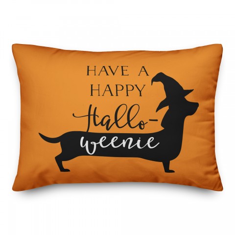 Happy Hallo Weenie Pillow
