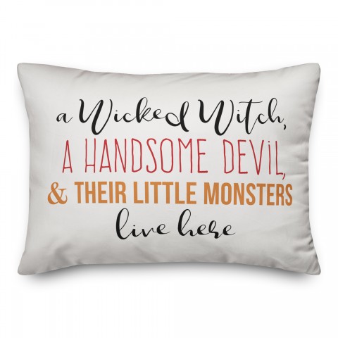 A Wicked Witch and Handsome Devil Pillow