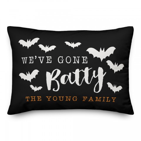 Personalized We've Gone Batty Pillow