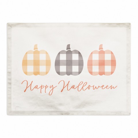 Plaid Pumpkin 18x14 Poly Twill Placemat