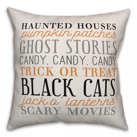 Halloween Words Pillow