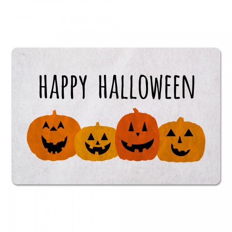 Happy Halloween Jack o lanterns 27x18 Floor Mat