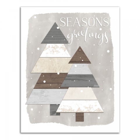 Seasons Greetings 11x14 Canvas Wall Art