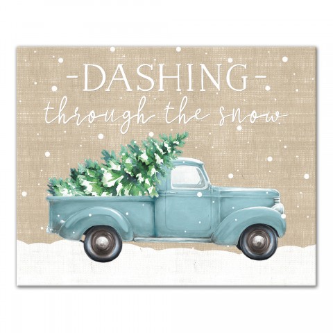 Dashing Through The Snow 16x20 Canvas Wall Art