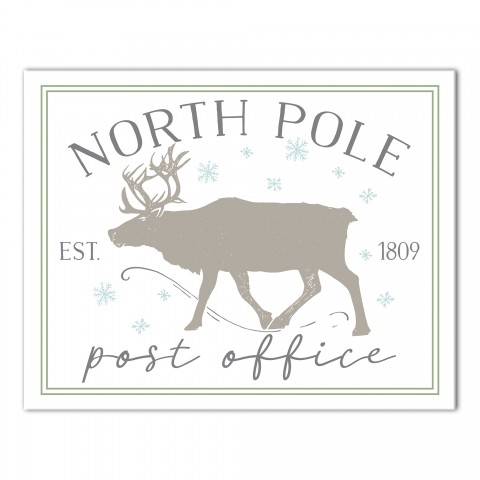 North Pole Post Office 11x14 Canvas Wall Art