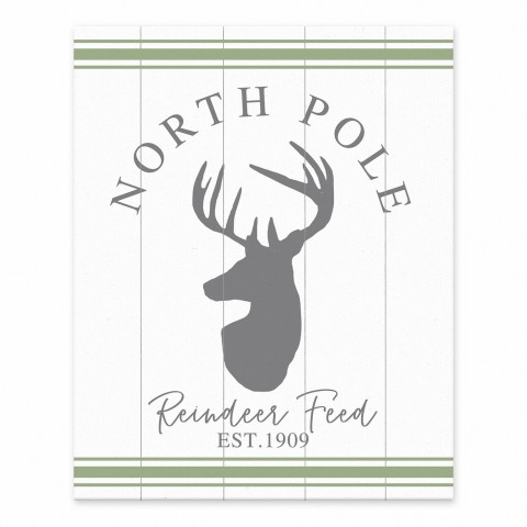 North Pole Reindeer Feed 8x10 Tabletop Canvas