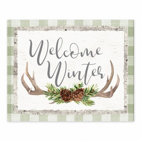 Welcome Winter 8x10 Tabletop Canvas