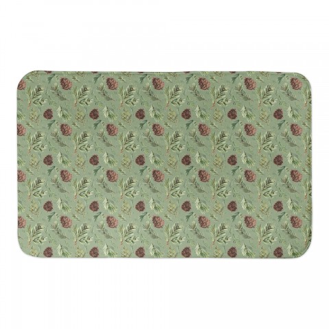 Pine Cone Pattern 34x21 Bath Mat
