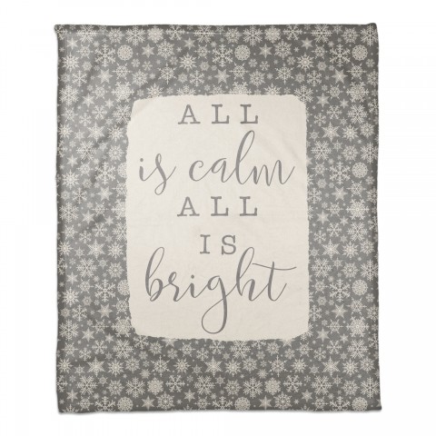 All Is Calm 50x60 Coral Fleece Blanket