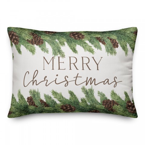 Merry Christmas 14x20 Spun Poly Pillow