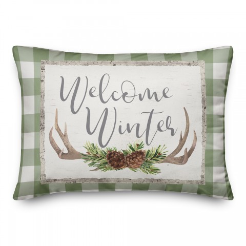 Welcome Winter 14x20 Spun Poly Pillow