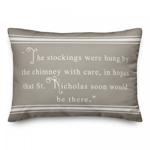 The Stockings Were Hung 14x20 Spun Poly Pillow