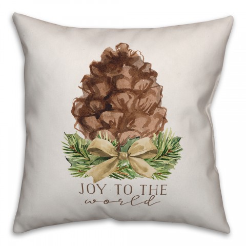 Joy To The World 18x18 Spun Poly Pillow