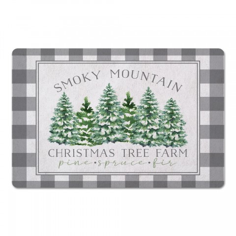 Smokey Mounatin Christmas Tree Farm 27x18 Floor Mat