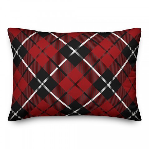Simple Christmas Plaid Pillow