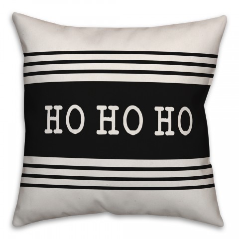 Ho Ho Ho Farmhouse Stripe Pillow
