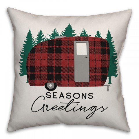 Seasons Greetings Camper Pillow