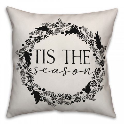 Tis the Season Wreath Pillow