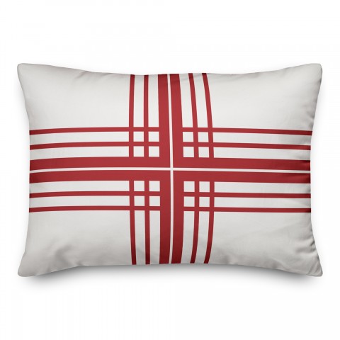 Red Farmhouse Stripes Pillow