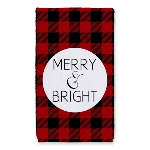 Merry & Bright Red Plaid 16x25 Towel