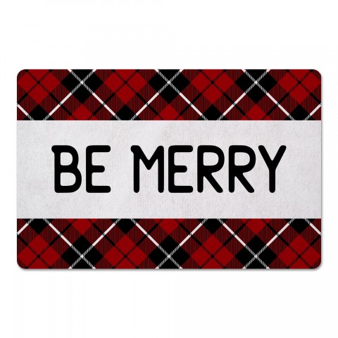 Be Merry Plaid 27x18 Floor Mat