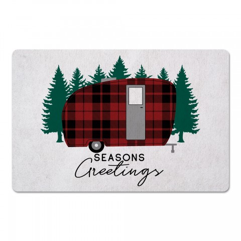 Seasons Greetings Camper 27x18 Floor Mat