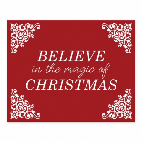 Believe in the Magic of Christmas 8x10 Tabletop Canvas