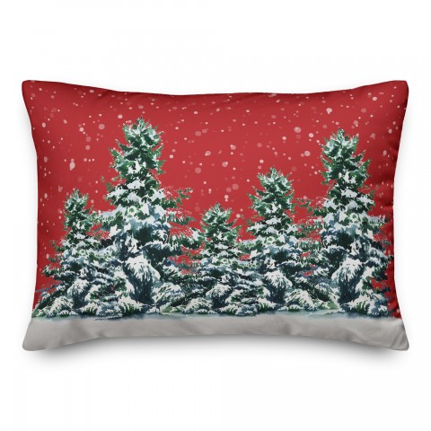 Snowy Trees Pillow