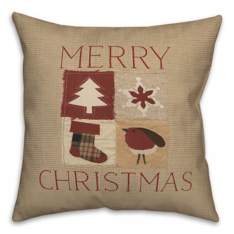 Merry Christmas antique Pillow