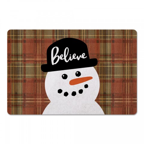 Believe Snowman 27x18 Floor Mat