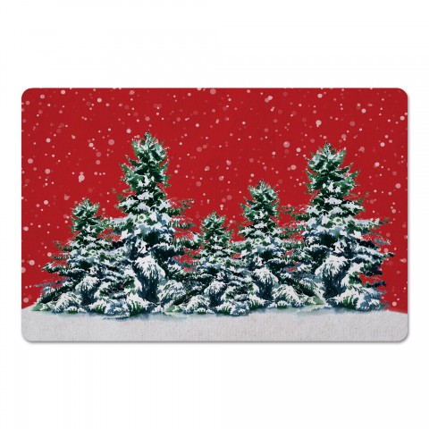 Snowy Trees 27x18 Floor Mat