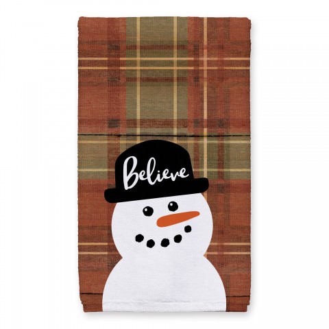 Believe Snowman 16x25 Towel