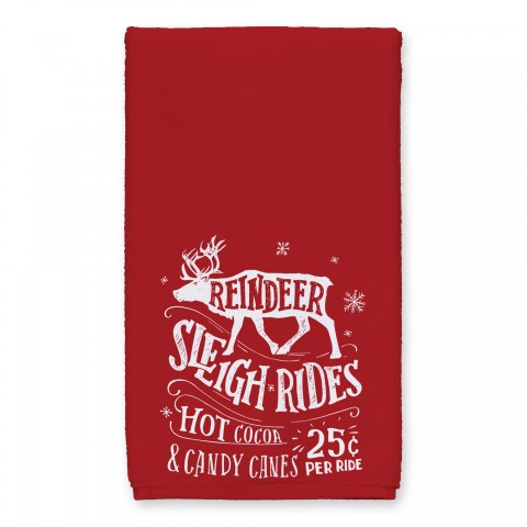 Reindeer Sleigh Rides 16x25 Towel