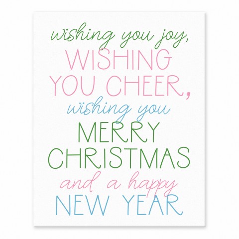 Wishing you joy and cheer 8x10 Tabletop Canvas