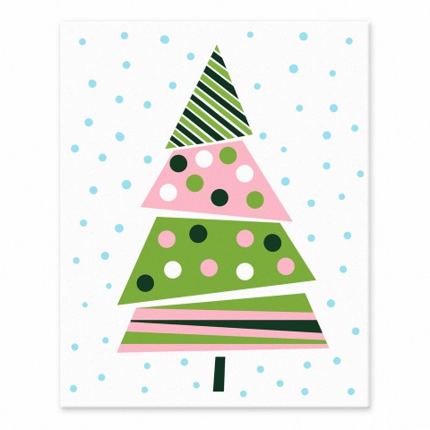 Modern Colorful Tree 8x10 Tabletop Canvas