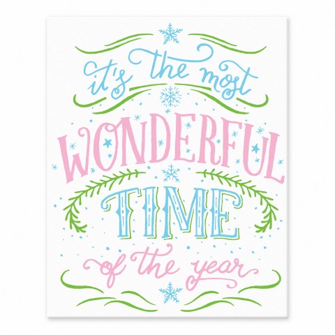 It's the most wonderful time of the year 8x10 Tabletop Canvas