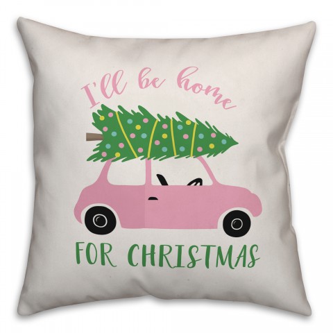 I'll be home for Christmas Pillow