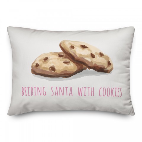 Bribing Santa with Cookies Pillow