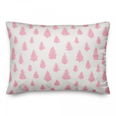 Pink Christmas Tree Pattern Pillow
