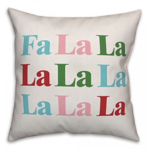 Fa la la colorful Pillow
