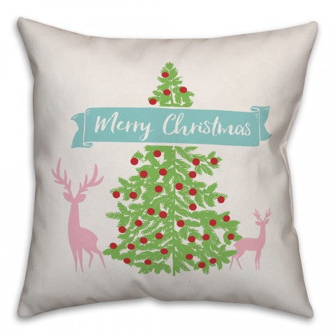 Merry Christmas Tree Pillow