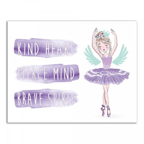 Purple Fairy Ballerina 11x14 Canvas Wall Art