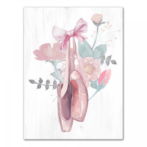 Ballet Slippers 12x16 Canvas Wall Art