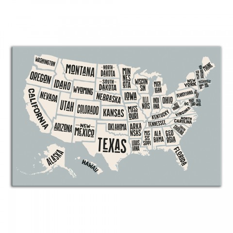 United States of America 24x36 Canvas Wall Art