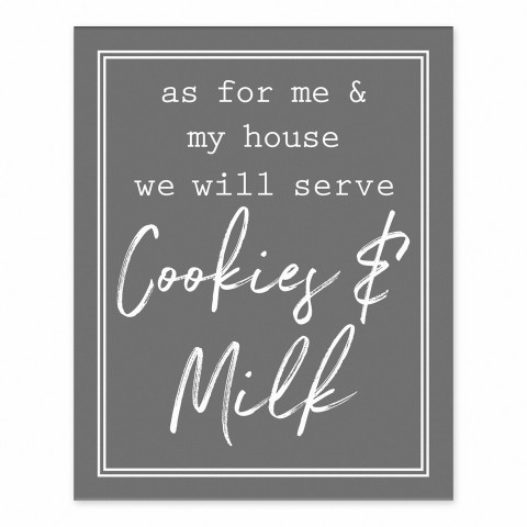 Cookies & Milk 8x10 Tabletop Canvas