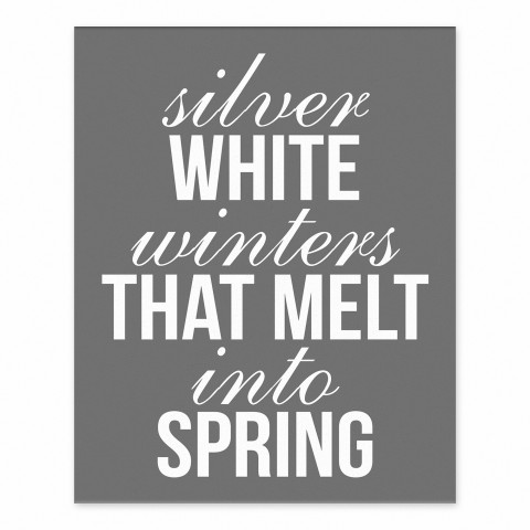 Silver white winters that melt into spring 8x10 Tabletop Canvas