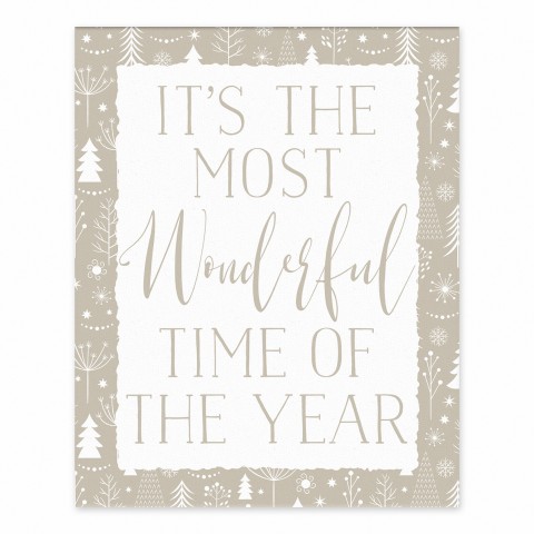 It's The Most Wonderful Time Of The Year 8x10 Tabletop Canvas